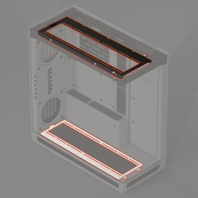 HAVN HS 420 Fan Brackets f&uuml;r 360 mm Radiatoren - wei&szlig; image number 3