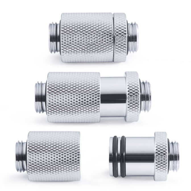 Alphacool ES D-Plug 25,5-40,5mm, G1/4 AG auf G1/4 AG - chrome image number 2