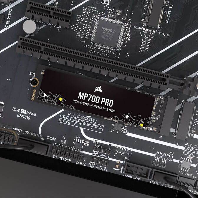 Corsair MP700 Pro NVMe SSD, PCIe 5.0 M.2 Typ 2280 - 4 TB image number 3