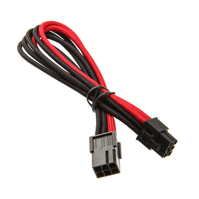 SilverStone 6-Pin-PCIe zu 6-Pin-PCIe Kabel 250mm - schwarz/rot image number 1