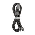 CableMod C-Series Pro ModMesh 12V-2x6-Kabel, Sleeved, 16-Pin zu 2x 8-Pin, f&uuml;r Corsair Type 4 und 3 PSUs - schwarz, 60cm image number null