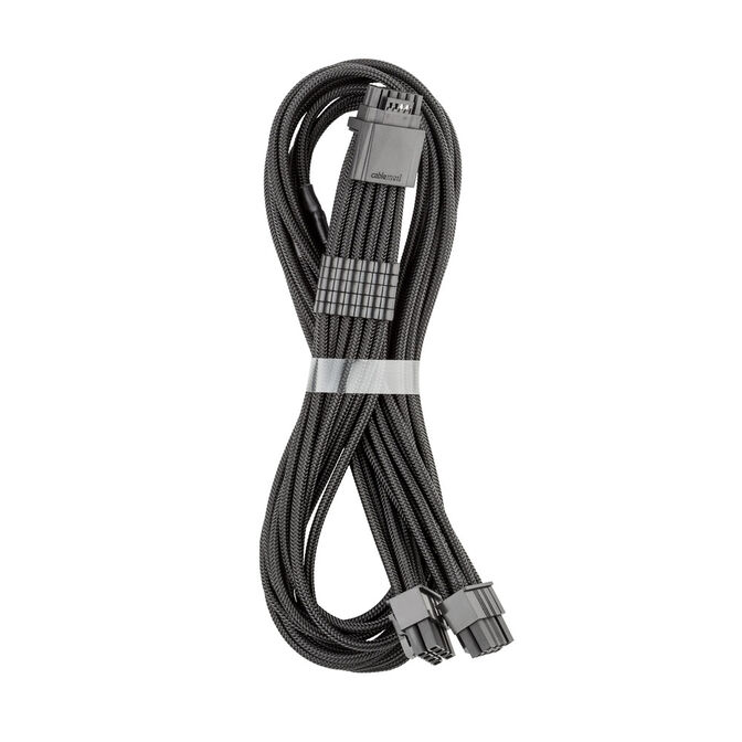 CableMod C-Series Pro ModMesh 12V-2x6-Kabel, Sleeved, 16-Pin zu 2x 8-Pin, f&uuml;r Corsair Type 4 und 3 PSUs - schwarz, 60cm image number 0
