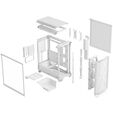 Fractal Design Meshify 3 White TG Clear PC Case, Mid Tower, E-ATX - White image number null