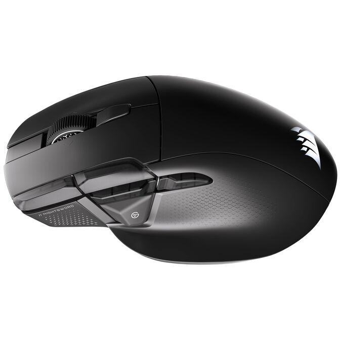 Corsair Nightsword v2 Wireless Gaming Mouse, Optical Sensor, 8,000Hz, RGB - Black image number 2