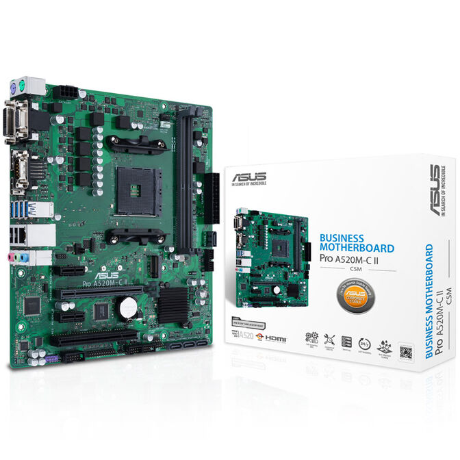 ASUS PRO A520M-C II/CSM, AMD A520 Mainboard, Socket AM4, DDR4 image number 0