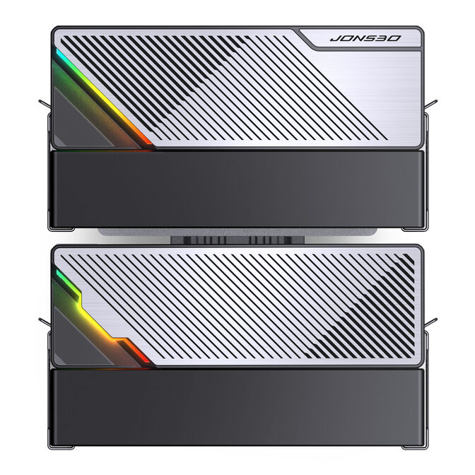 Jonsbo CA80 CPU-K&uuml;hler, Dual-Tower, 2 x 120mm, PWM, RGB - schwarz image number 10