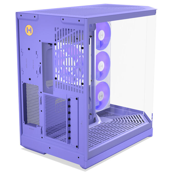 HYTE Y50 Midi-Tower PC-Geh&auml;use, E-ATX, Tempered Glass - Taro Milk image number 7