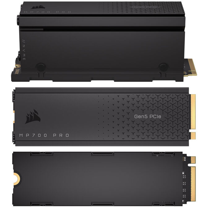 Corsair MP700 Pro NVMe SSD, PCIe 5.0 M.2 Type 2280 - 2 TB with heatsink image number 2