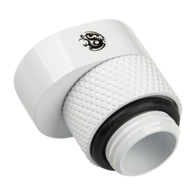 Bitspower X-Cross Adapter G1/4 inch Male to G1/4 inch Female - 5mm Offset, White image number 1
