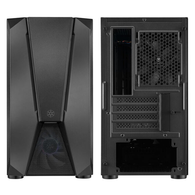 SilverStone Fara V1M Pro Micro-ATX case, ARGB, Tempered Glass - black image number 2