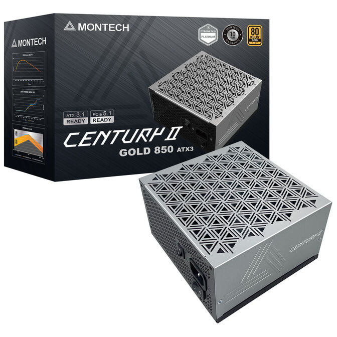 Montech Century II 80 PLUS Gold Netzteil, vollmodular, ATX 3.1, PCIe 5.1 - 850 Watt image number 6