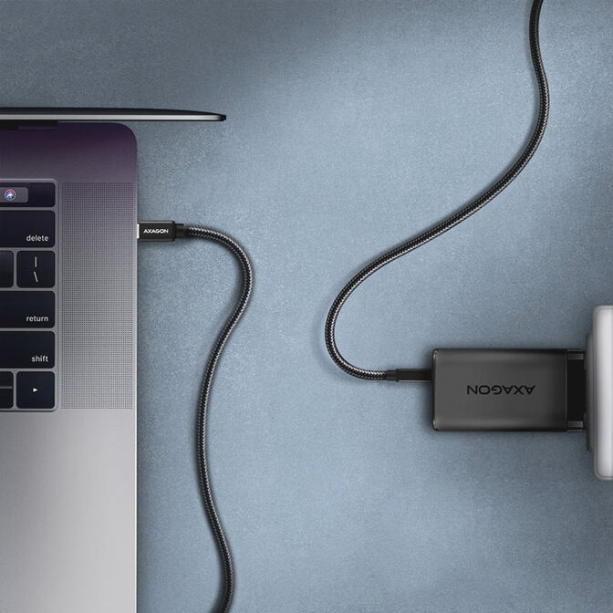 AXAGON BUCM2-CM15AB Ladekabel USB-C zu USB-C 2.0, 1,5 m, PD 240 W 5 A, ALU - Schwarz image number 3