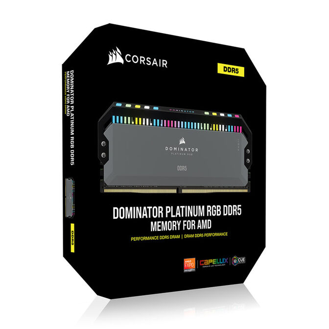 Corsair Dominator Platinum RGB DDR5-6000 RAM, CL30, EXPO - 64 GB Dual-Kit, grey image number 8