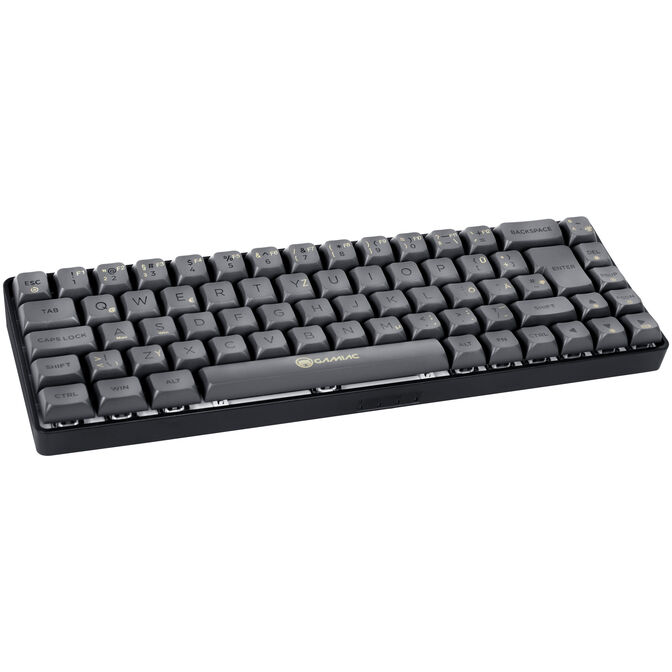 GAMIAC TKL69G SF Gaming Tastatur, Kailh Red Switches, RGB - schwarz/grau image number 1