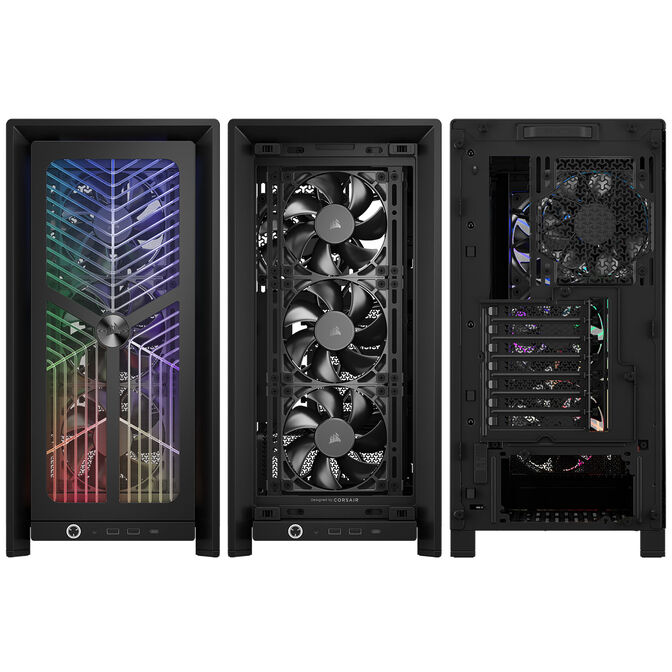 Corsair FRAME 4000X RS PC Case, Mid-Tower, E-ATX - 4x RS120 Fans, black image number 5