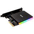 Akasa M.2 PCI-E SATA RGB LED Adapter Karte image number null
