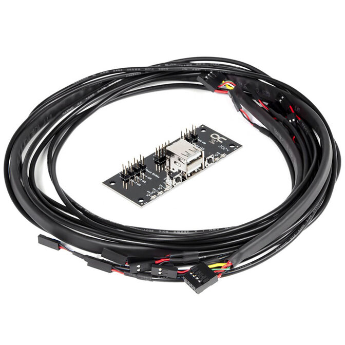 Alphacool Front I/O-Panel mit USB 2.0 und Kabelsatz f&uuml;r Servergeh&auml;use image number 1