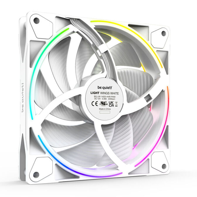 be quiet! Light Wings ARGB PWM Fan, Triple Pack - 140mm, white, High Speed image number 2
