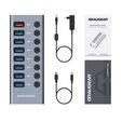 Graugear 7-Port USB-A 3.0 HUB + 1x Ladeport image number null