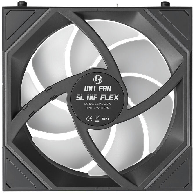 Lian Li UNI FAN SL-INF FLEX Wireless Fan, ARGB - 120mm, black, 3-pack with controller image number 5