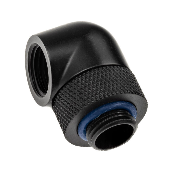 XSPC Adapter 90 Degree G1/4 inch Male to G1/4 inch Female - Rotatable, Black image number 0