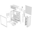 Fractal Design Meshify 3 Ambience Pro RGB White TG Clear PC-Geh&auml;use, Midi-Tower, E-ATX - wei&szlig; image number null