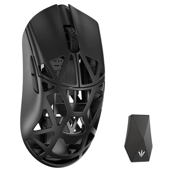 WLMOUSE Beast X Max Solid Sides Gaming Maus, Omron Optical Switches - schwarz image number 0
