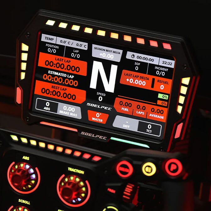 SOELPEC XR-7 Display, sim racing touchscreen, RGB telemetry - black image number 2
