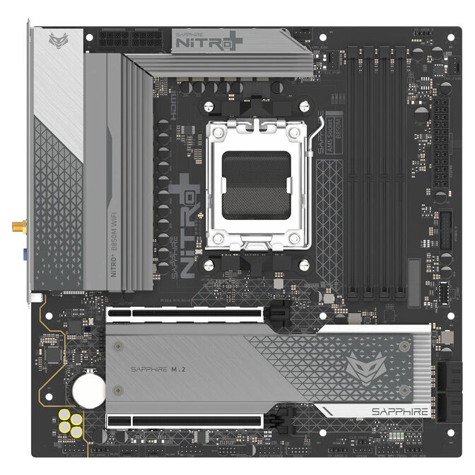 Sapphire Nitro+ B850M WiFi Motherboard, Socket AM5, AMD B850, mATX, DDR5 image number 2