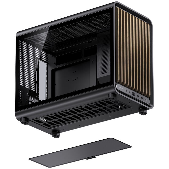 Jonsbo D33 Wood PC-Geh&auml;use, Micro-ATX Geh&auml;use, mATX, Tempered Glass - schwarz, Holz image number 17