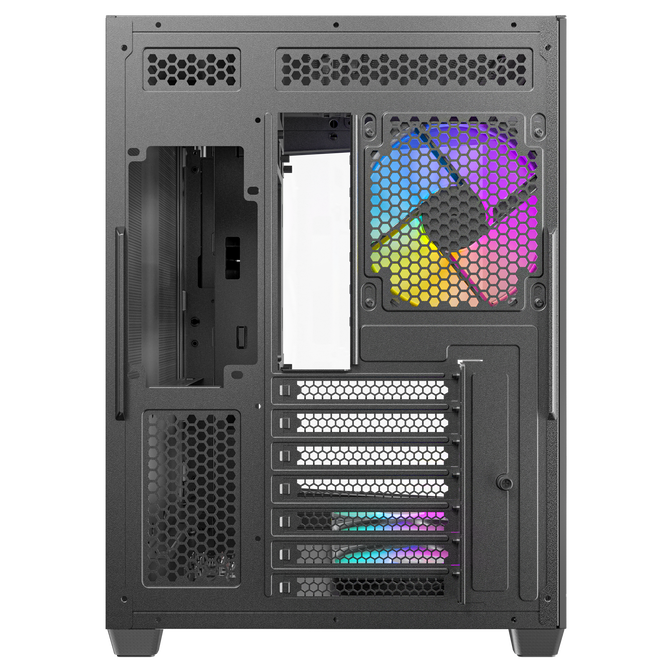 Antec C5 Computer Case, Mid-Tower, ATX, RGB, Tempered Glass - black image number 2