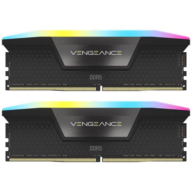 Corsair Vengeance RGB DDR5-6000 RAM, CL30, XMP - 64 GB Dual-Kit, black image number 2