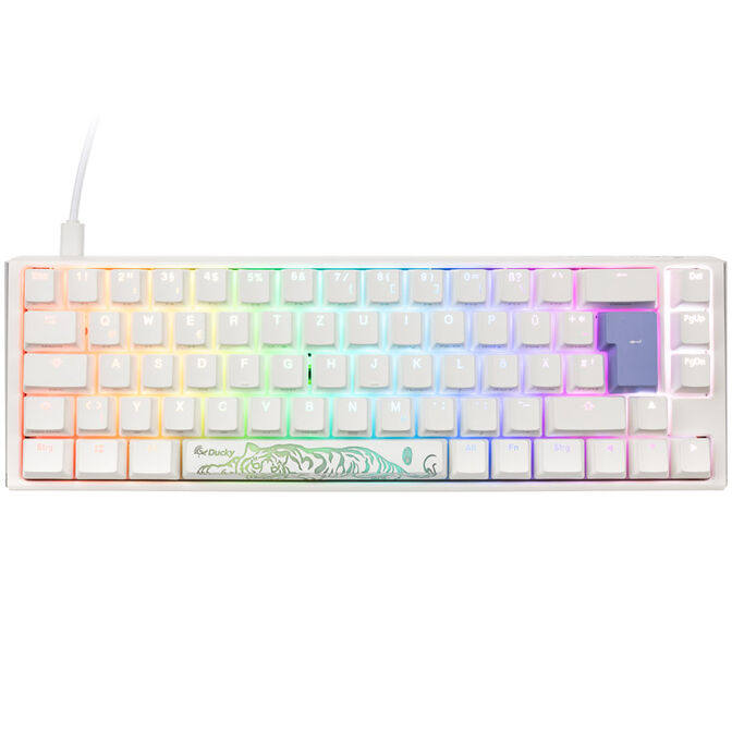 Ducky One 3 Classic Pure White SF Gaming Keyboard, RGB LED - MX-Brown image number 1