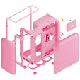 HYTE X50 Midi Tower - Strawberry Milk image number null