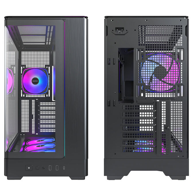 Montech KING 45 PRO PC-Geh&auml;use, Midi-Tower, ATX, Tempere Glass, RGB - schwarz image number 3