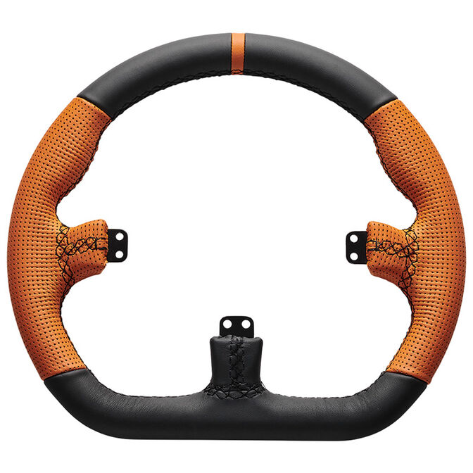Asetek SimSports GT Rim - Closed D, Leather - orange image number 1