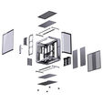 Jonsplus BO400CG PC-Geh&auml;use, Midi-Tower, ATX, Tempered Glass - gunmetal grey image number null