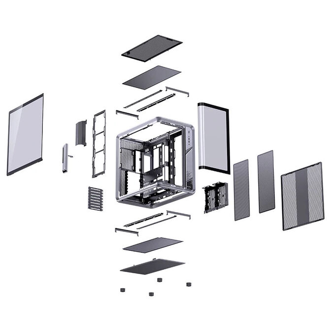 Jonsplus BO400CG PC-Geh&auml;use, Midi-Tower, ATX, Tempered Glass - gunmetal grey image number 12