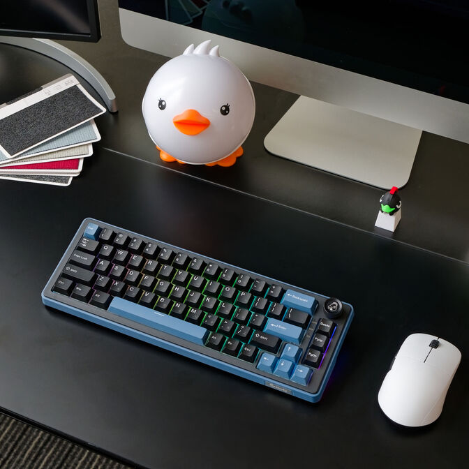 Ducky OK-M 65 Gaming-Tastatur, 65%, Hot-Swap-f&auml;hig, RGB, ANSI - KTT Baby Blue Switches image number 14