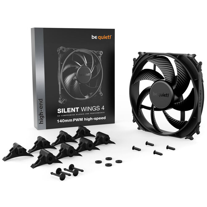 be quiet! Silent Wings 4 PWM L&uuml;fter - 140mm, schwarz, High Speed image number 3