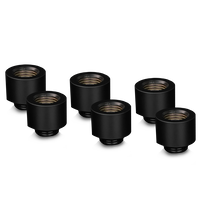 Thermal Grizzly DeltaMate Extender Fitting - MF14, black, pack of 6