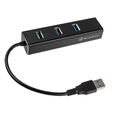 SilverStone SST-EP04 3-Port USB 3.0 Hub mit Gigabit Ethernet - schwarz image number null