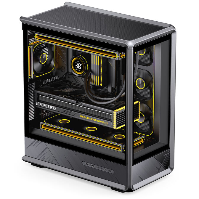Jonsbo D401 PC Case, Mid-Tower, ATX, Tempered Glass - black image number 4