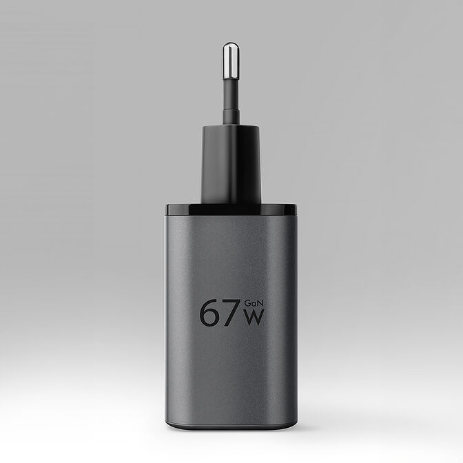 AXAGON ACU-PQ67D GaN Ladeger&auml;t, USB-C Power Delivery 3, USB-A Quick Charge 4 - grau image number 2