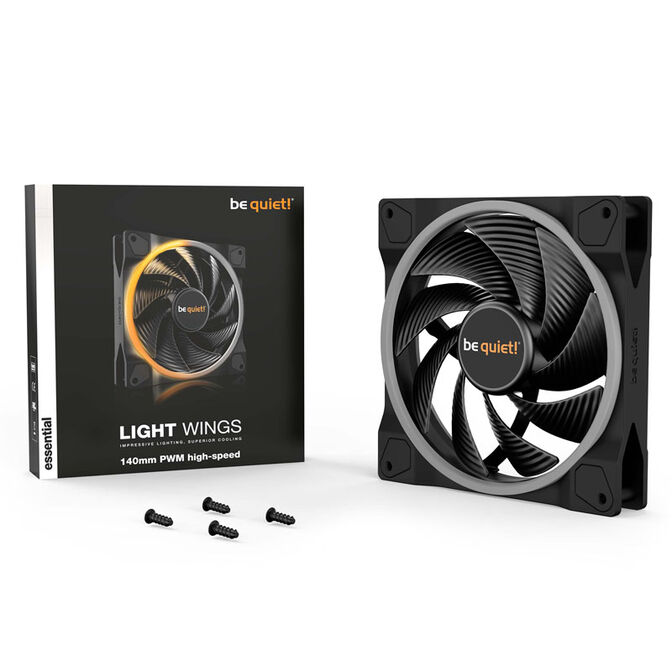 be quiet! Light Wings ARGB PWM L&uuml;fter - 140mm, schwarz, High Speed image number 4