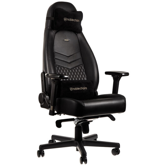 noblechairs ICON Echtleder Gaming Stuhl - schwarz/schwarz image number 7