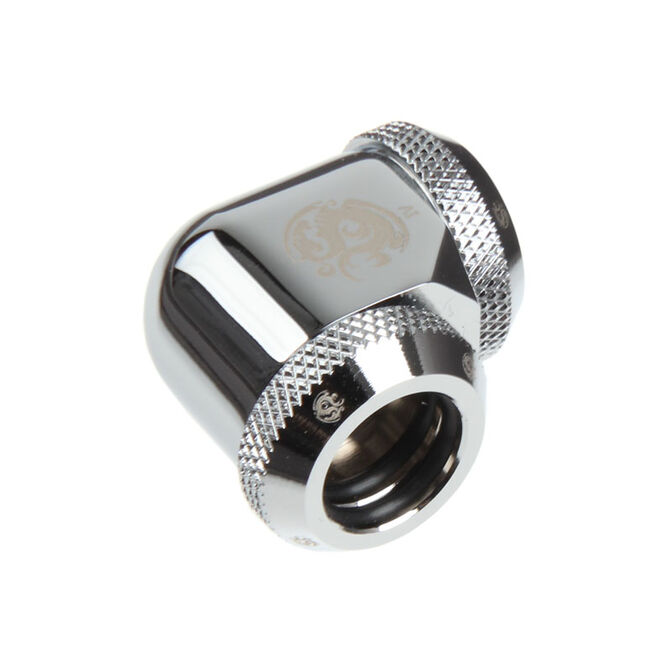 Bitspower Multi-Link Adapter 90 Degree 12mm OD to 12mm OD Hardtube - shiny silver image number 1