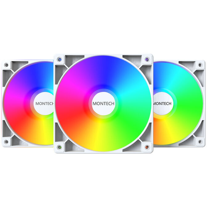 Montech GF120 PWM ARGB L&uuml;fter, 3er Pack - 120mm, wei&szlig; image number 0