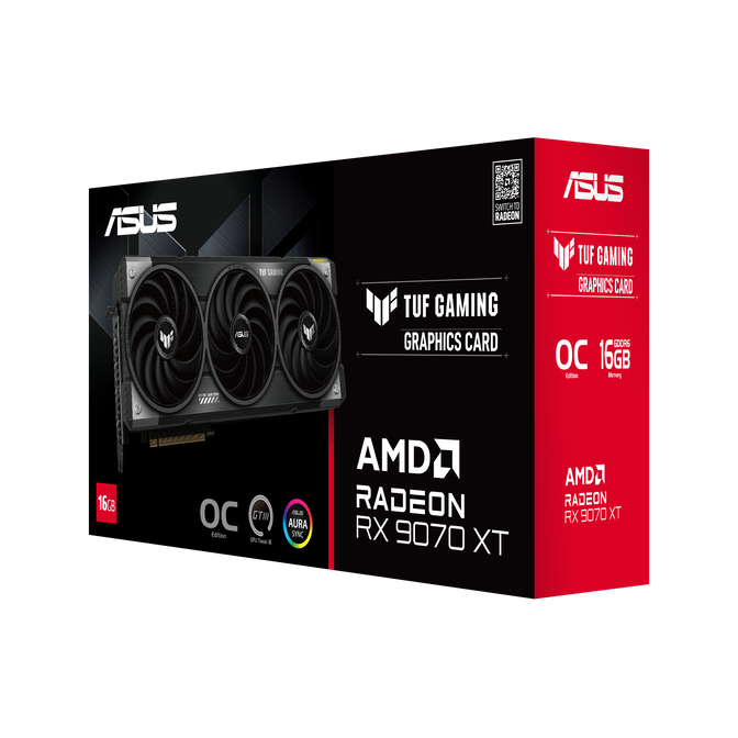 ASUS TUF Radeon RX 9070 XT OC Edition Grafikkarte, 16384 MB GDDR6 image number 1