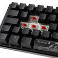 Ducky One 3 Classic Black/White SF Gaming Tastatur, RGB LED - MX-Red image number null